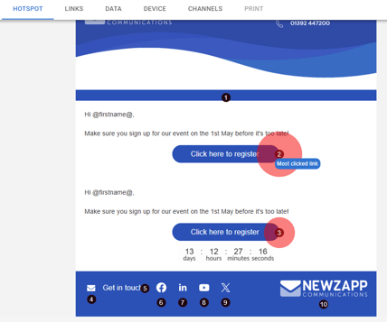 Screenshot of my hotspots screen.