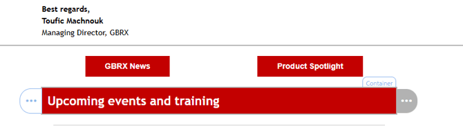 Screenshot of the buttons that will be turned into anchor links