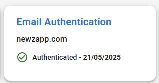 Authentication start screen tile