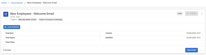 Screenshot of the automation dashboard.