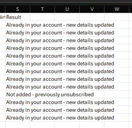 Contact import report 8