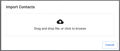 Screenshot of the Import Contacts window.