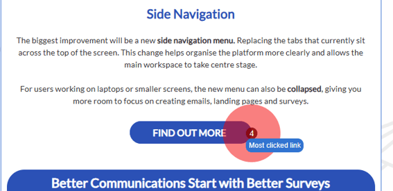 Screenshot of the link marked as "most clicked"