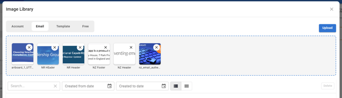 Screenshot showing multiple images being added at once.