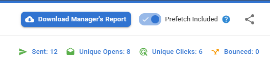 Screenshot of the Download Managers Report button