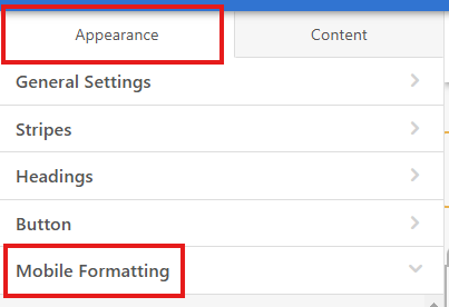 Mobile Formatting