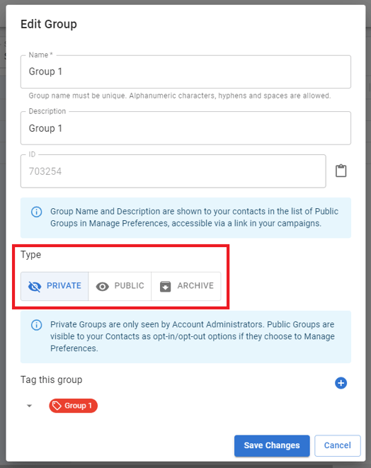 Public and Private Groups 1