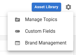 Screenshot of the manage topics button.
