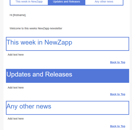 A screenshot showing the headers in my draft email